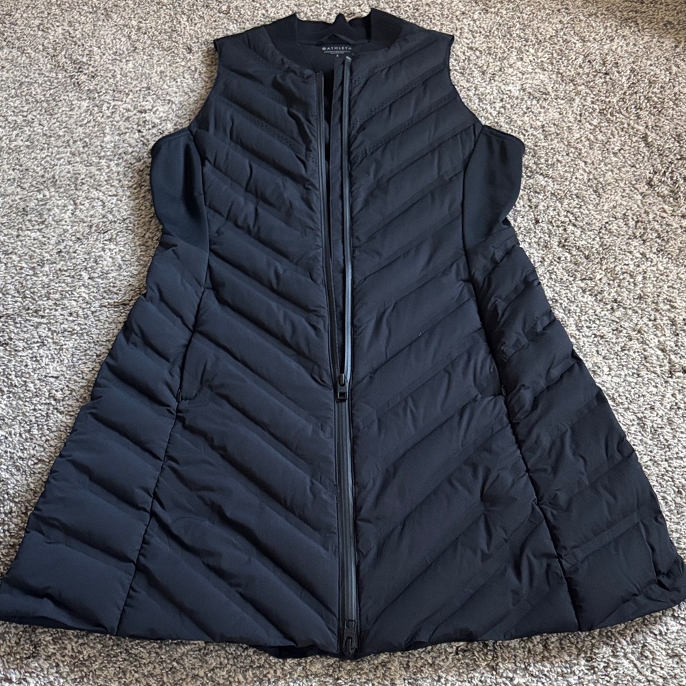Athleta Black Quilted Vest